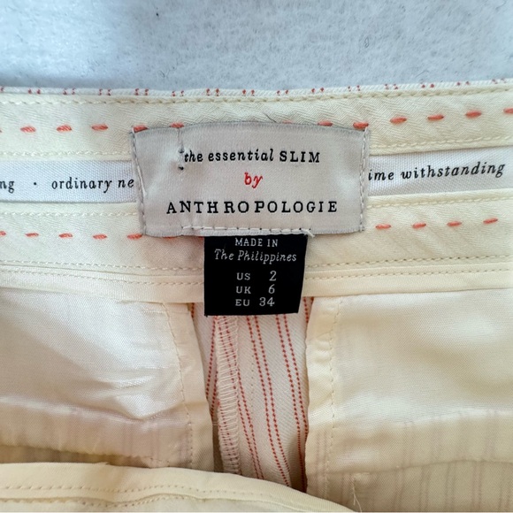 Anthropologie Pilcro Blushed Stripe Crops Pants Sz 2 - Picture 7 of 13